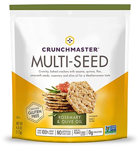 Crunchmaster Multi-Seed Crackers, Rosemary & Olive Oil, 4 Ounce (...