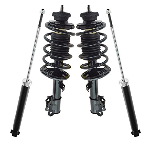 Image of TRQ Front and Rear Complete Strut Assembly & Shock Absorber Kit Complete Strut & Coil Spring Assembly Compatible with 2004-2011 Chevrolet Aveo 2007-2011 Aveo5 2009 Pontiac G3