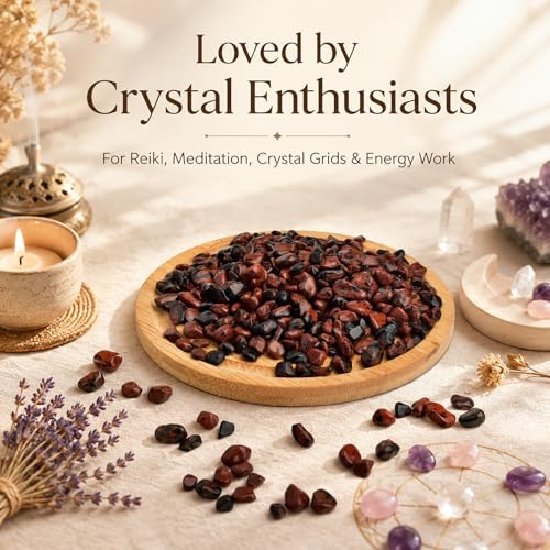 Image of Polished Mahogany Obsidian Crystal Chips Bulk 200 Pcs - 0.3 inch Small Colorful Tumbled Stone Chips Rocks, 10 oz Crushed Sea Glass Vase Filler Stones for Healing, Reiki, Crafting, Home Decor