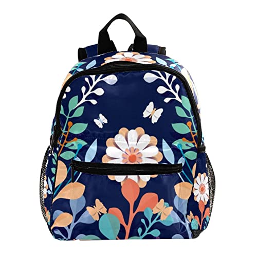 Sac à dos pour garçons et filles motif fleurs de lavande multicolore 30,5 cm