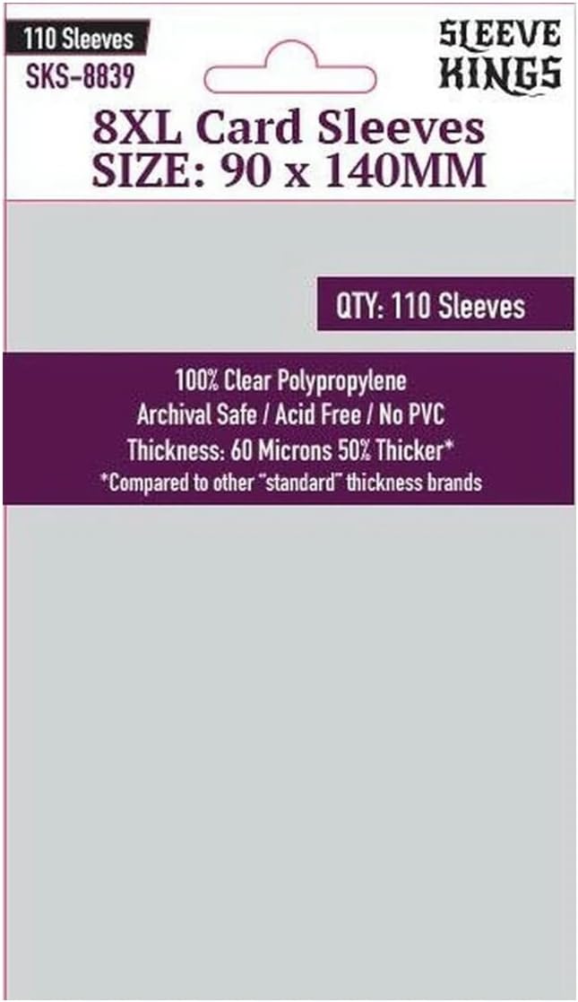 Sleeve Kings Premium Card - 8XL (90mm x 140mm) (Castle by Loghan, Phantom: Treasures of Dracon) - 110 Per Pack