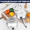 LIANYU 2QT & 3QT Saucepan with Tempered Glass Lid, Stainless Steel Small Sauce Pan Cooking Pot Set, Tri-Ply Bottom Versatile Sauce Pot for Kitchen, Oven & Dishwasher Safe #5