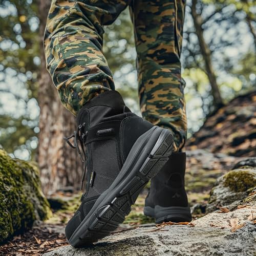 Image of NORTIV 8 Men's Lightweight Military Tactical Work Boots Outdoor Hiking Motorcycle Combat Boots