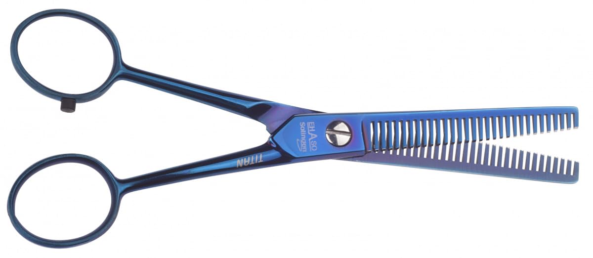 EHASO doppelseitige, langlebige Titan Hundeschere Effilierschere, 15cm