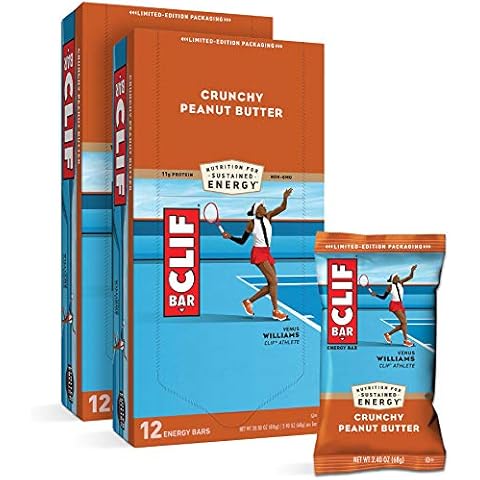 CLIF BARS - Energy Bars - Crunchy Peanut Butter - Made with Organic Oats - Plant Based Food - Vegetarian - Kosher (2.4 Ounce Protein Bars, 24 Count) Packaging May Vary Cover