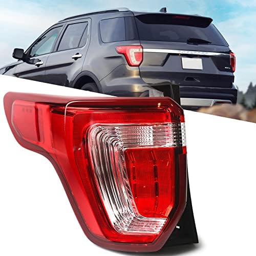 FIONE for Ford Explorer Tail Light Assembly 2016 2017 2018 2019 Brake Rear Lamp Police Interceptor Utility Taillights Replacement Left Driver Side LH FB5Z13405A