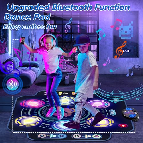 image for maysida Dance Mat for Kids - Electronic Dance Pad with Light-up 6-Butt