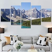 SIGNWIN 5 Panel Canvas Wall Art Calming Waters for Home Decorations Ready to Hang - 60