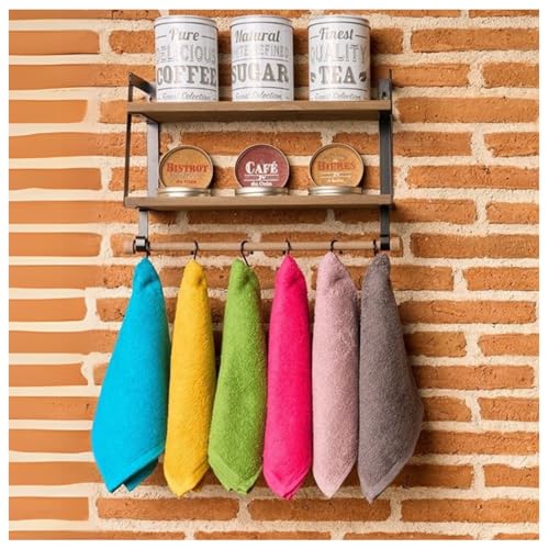 DECASATEXTIL Paños de Cocina 100% Algodón – Pack de 6 - Trapos Absorbentes 400GSM – Colores Lisos – Suaves, Reutilizables y Lavables a Máquina