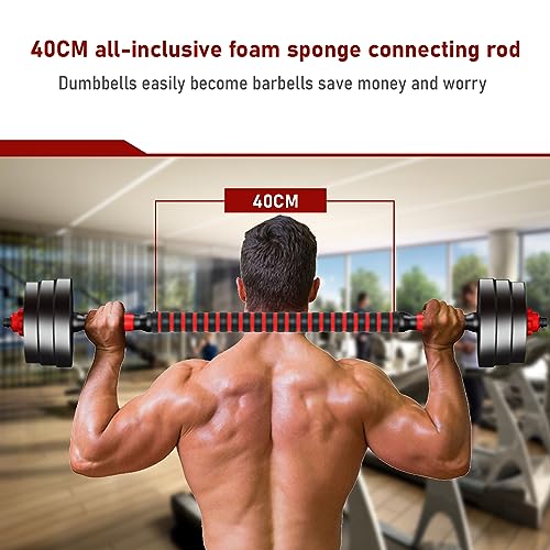 44lbs-Dumbbells-Set-Adjustable-Weights-3-in-1-Set-Barbell-Home-Gym-Sports-Equipment-for-Men-Women-Gym-Workout-Fitness-Exercise-Health-Body-Build-Adjustable-Weight-Set