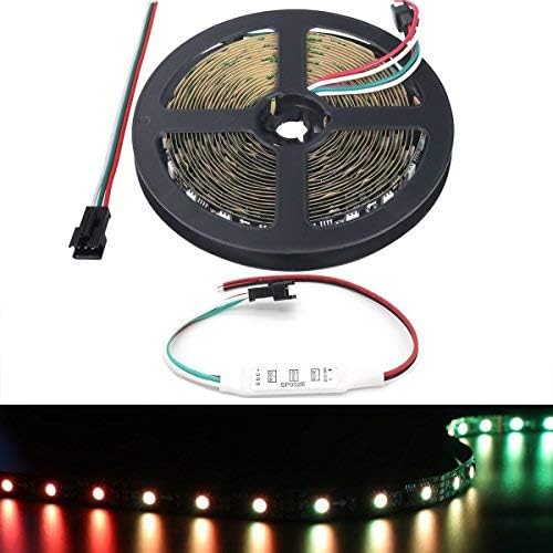 Miniatura 7 de WS2811 Tira LED 16.4ft 5M 300LEDs WS2811 5050 RGB SMD Digital Dream Color Direccionable Flexible LED Tira de Luz IP30 No Impermeable DC12V con Mini
