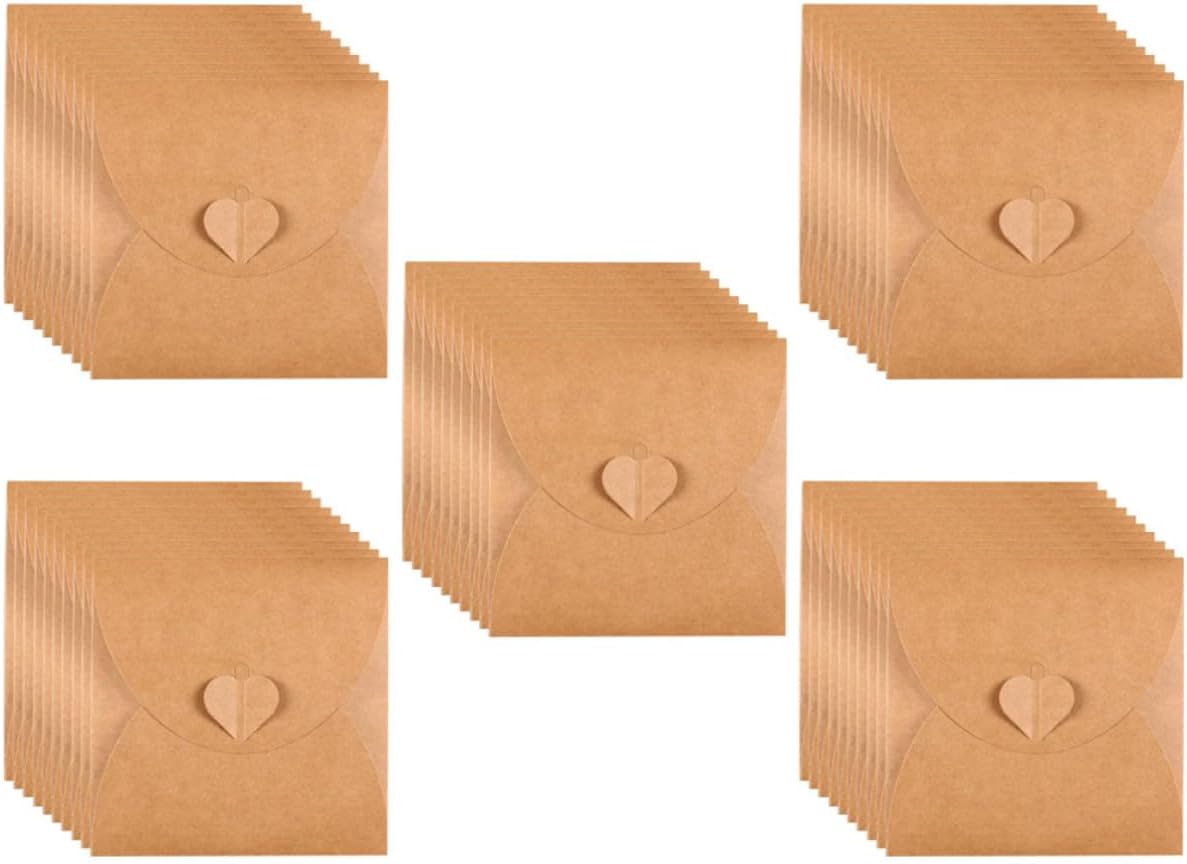 DVD and CD Sleeves Envelopes Vintage Retro Paper Sleeves Kraft Paper 50pcs Product Accessories to Prevent Scratching and Protect Discs for Home and Cinema Storage