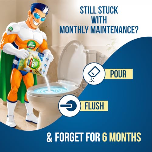 Image of Bioclean Septic ULTRA - India's 1st Patented Septic Tank Cleaning Powder| Septic Tank Solution for Long Term | 6 Months of Septic Protection | Reduces septic Sludge, Odour & Overflow | 500gms