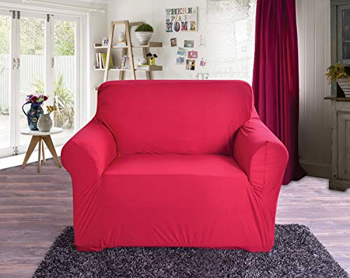Protège-canapé pour animaux extensible housse de fauteuil rouge rubis