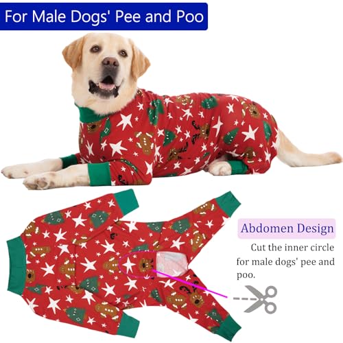 Image of kzrfojy Dog Recovery Suit for Dogs After Surgery Female Male Medium Large Dog Neuter Spay Onesie for Shedding Prevent Licking Surgical Wound Dog Cone Alternative