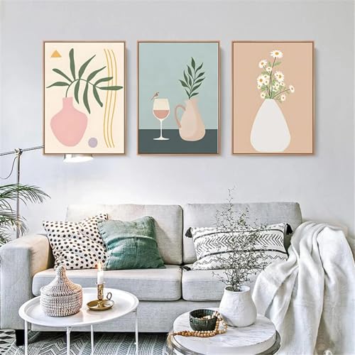 Affiches modernes scandinaves 80x110cm fleur plante verte décoration murale salon