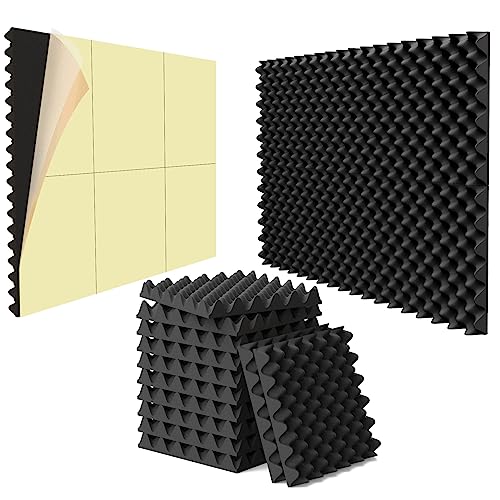 12 Pack 1.5'X12'X12' Self Adhesive Acoustic Panels, Sound Proof...