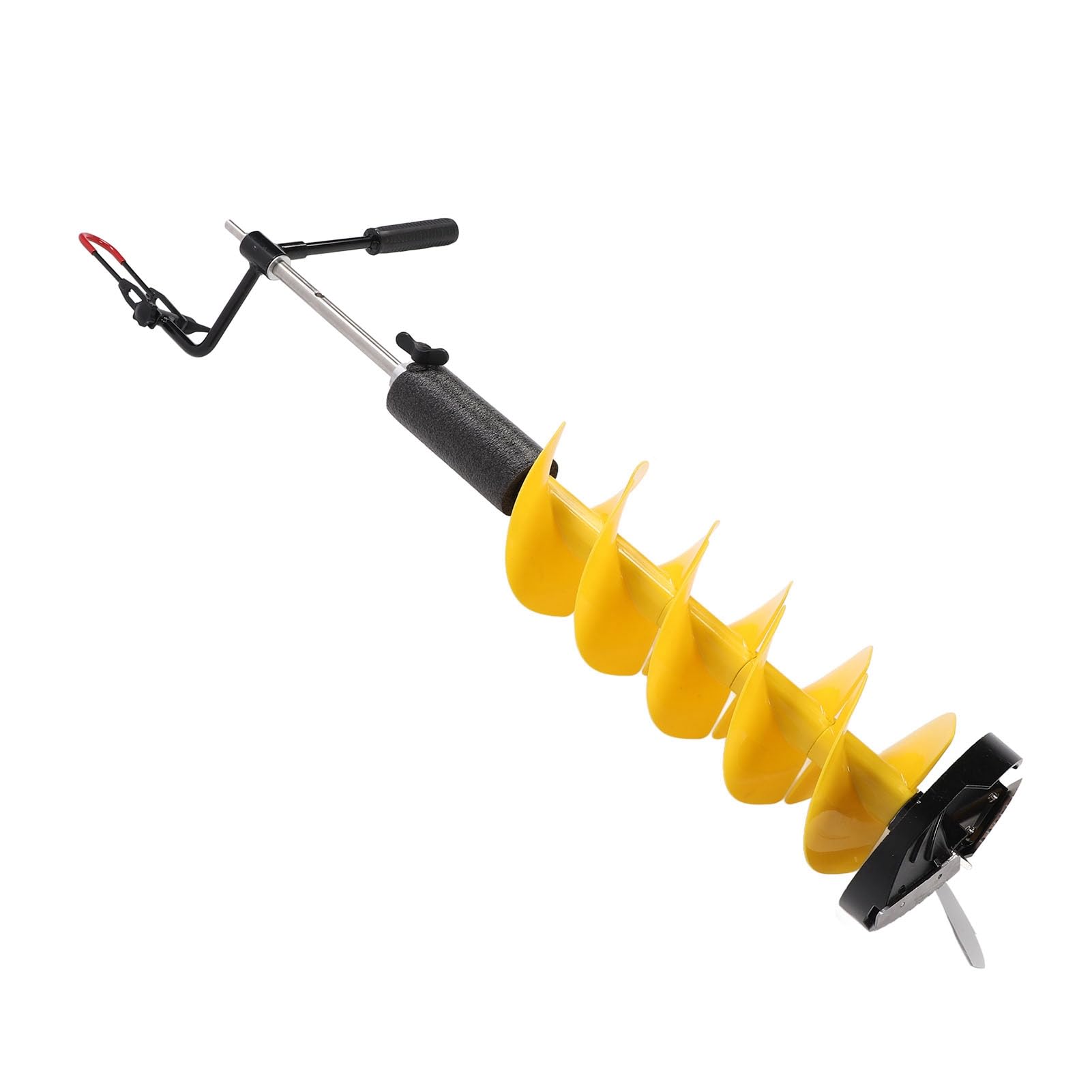 Generic Świder do Wiercenia Pod Lodem 8 Cali Nylon Lekki Trwały Łatwe Wiercenie do łowienia Pod Lodem Długość 28 Cali z Przedłużaczem 70 Cm