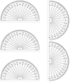 CHENYU Plastic Protractor 180 Degrees, Protractors for Maths 4 Inches 20 Pieces