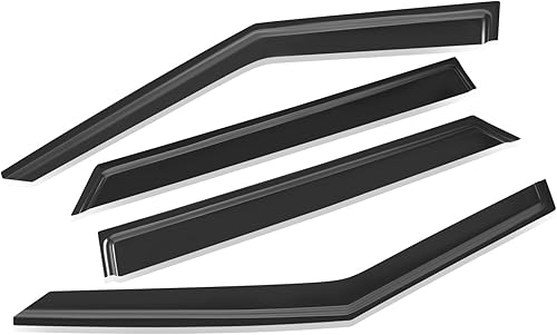 Vista 30 de Auto Dynasty 4 viseras adhesivas para ventana compatibles con Ford Taurus 2010, 2011, 2102, 2013, 2014, 2015, 2016, Ford Taurus 2010-2016