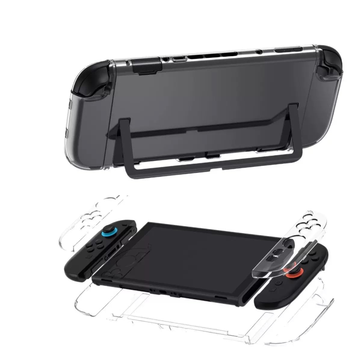 Dockable Case Compatible with Nintendo Switch 2 2025, Joy-Con Cover and Hard PC Protective Case Cover Clear