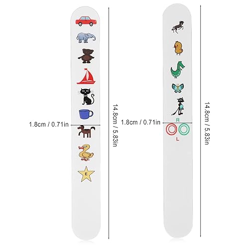 Miniatura 6 de Check Vision Tester Stick, ANGGREK Kids Fijación Stick Vision Tester Clear Colorful Animal Patrones Revestimiento Espesor Tarjeta de Prueba de Ojos