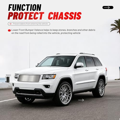 ALMULOO Front Bumper Valance Compatible with 2011-2013 Jeep Grand Cherokee for Use Without Chrome Trim Or Adaptive Cruise Replacement for 68078270AB 68078270AA Lower Bumper Valance by ALMULOO - Image 5