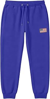 Patriotic Sweatpants Joggers Mens Fall Sports Trousers with Pockets