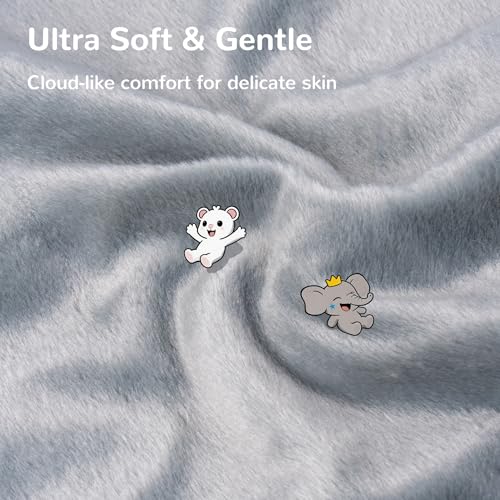 Image of HECCEI Baby Security Blanket Soft Animal Lovey Snuggle Toy, 16 Inches Bear | BPA-Free, non-toxic, Safe for Baby, Durable, Machine Washable, Stuffed Animals, Extra-large, Baby Shower Gifts