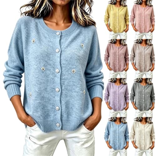 Cardigan Sweaters for Women Button Up Long Sleeve Lightweight Knit Jackets - image 1