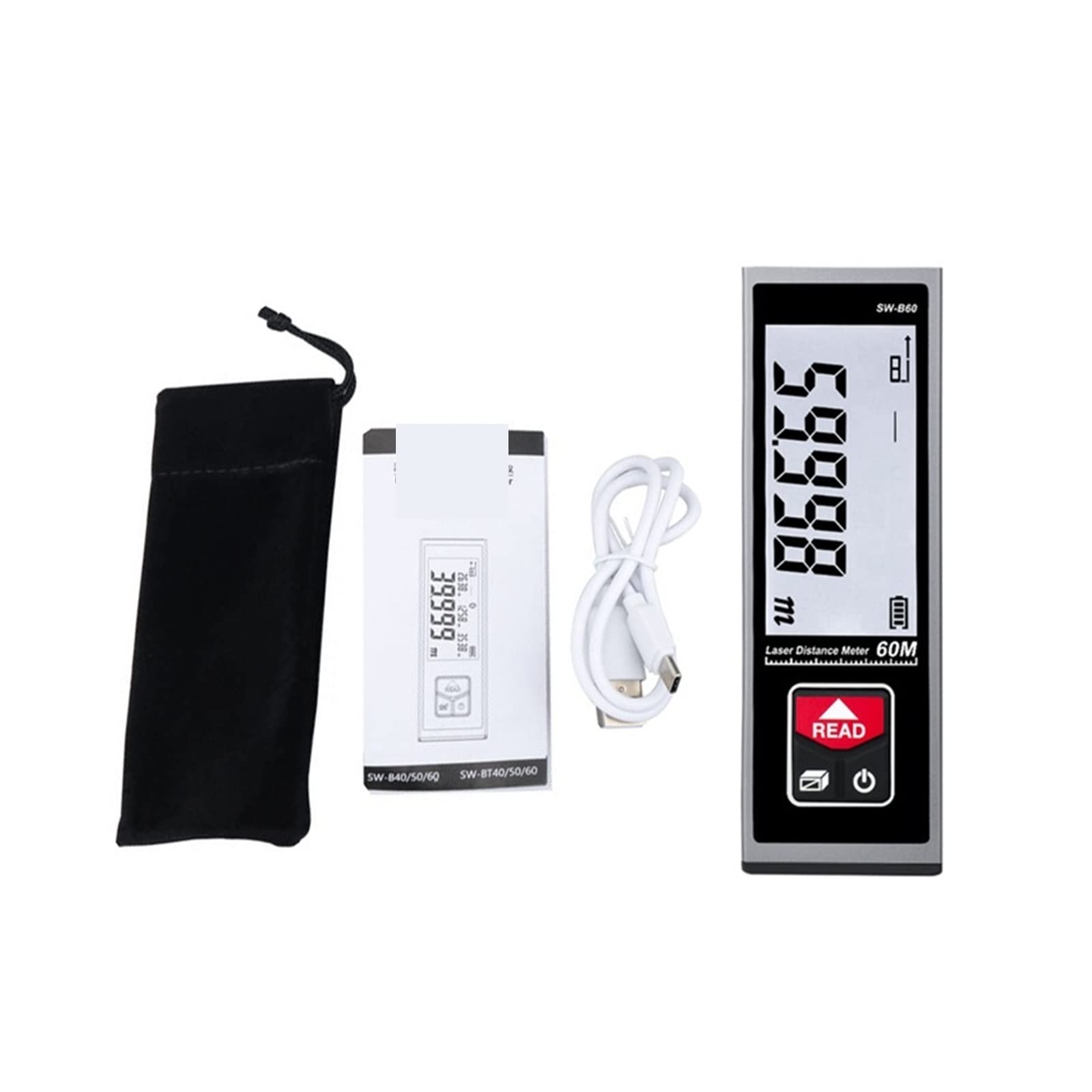 Télémètre portable SW-B60 60M pour mesurer facilement les terrains difficiles