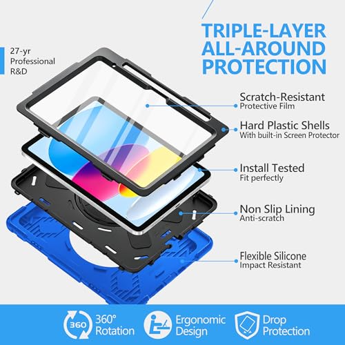 Image of Miesherk STOCK iPad (A16) 11th /10th Generation Case, Blue