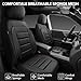 CAR PASS Breatherable Air Mesh Car Seat Covers Full Set, 3D Foam Back Support Automotive Seat Covers, All Season Car Seat Cover Fit Automotive,SUV,Sedan,Van, Airbag Compatible (Black)