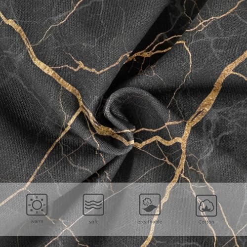 Toddler Girl Panties, Black Marble Gold Vein Cotton Girls Underwear, 2–8 Years3