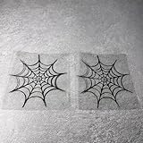DXYMOO Spider Web Cobweb Car Styling Vinyl Decals Motorcycle Body Auto Engine Cover Decoration Stickers 2PCS (Black, 100x95mm)