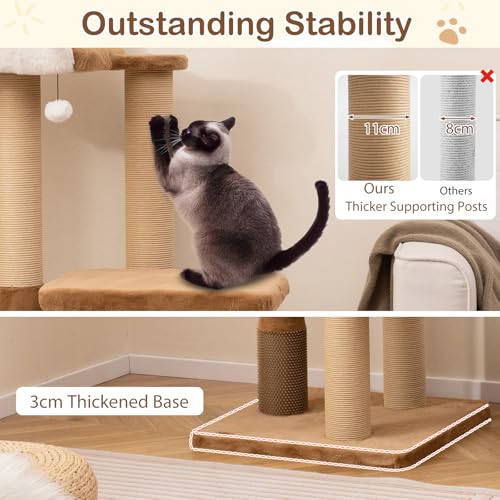 Árbol para Gatos Moderno de 44 Pulgadas para Interior miniatura 6