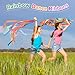 MTLEE 12 Pcs Rainbow Dance Ribbons Streamers Ribbon for Girls Christmas Valentines Gifts Hand Held Rhythm Streamers Dance Decorations for Kids and Adults, Assorted Color(Light Rainbow)