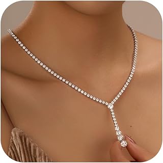 Moissanite Moissanite Tennis Necklace - Long Y Chain