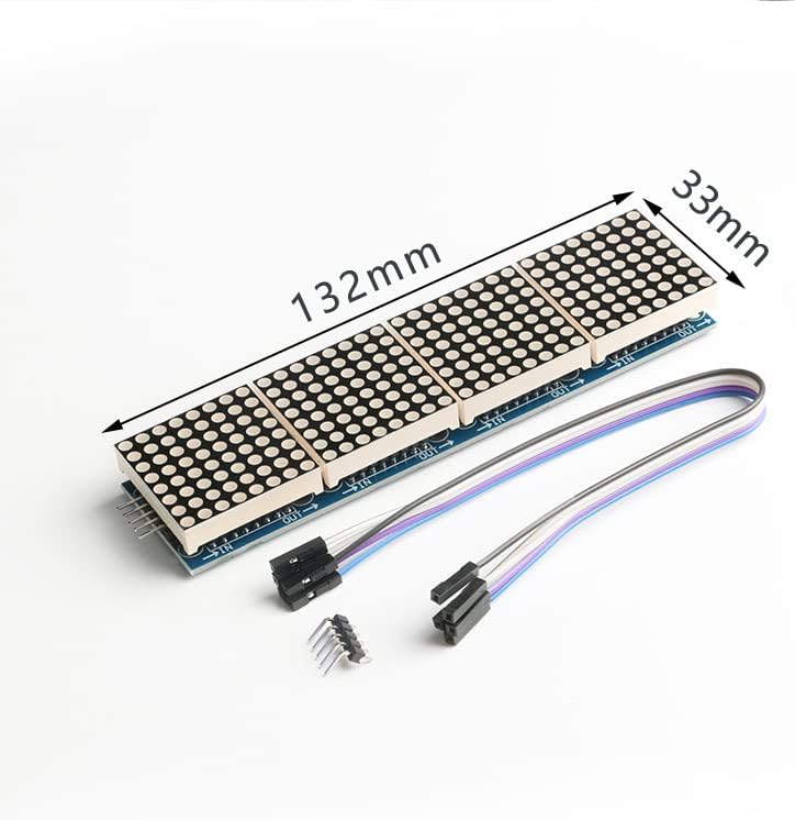 Miniatura 6 de MAX7219 Pantalla de matriz de puntos - Pantalla integrada 4 en 1, unidad de control SCM, LED, componentes electrónicos, 5V