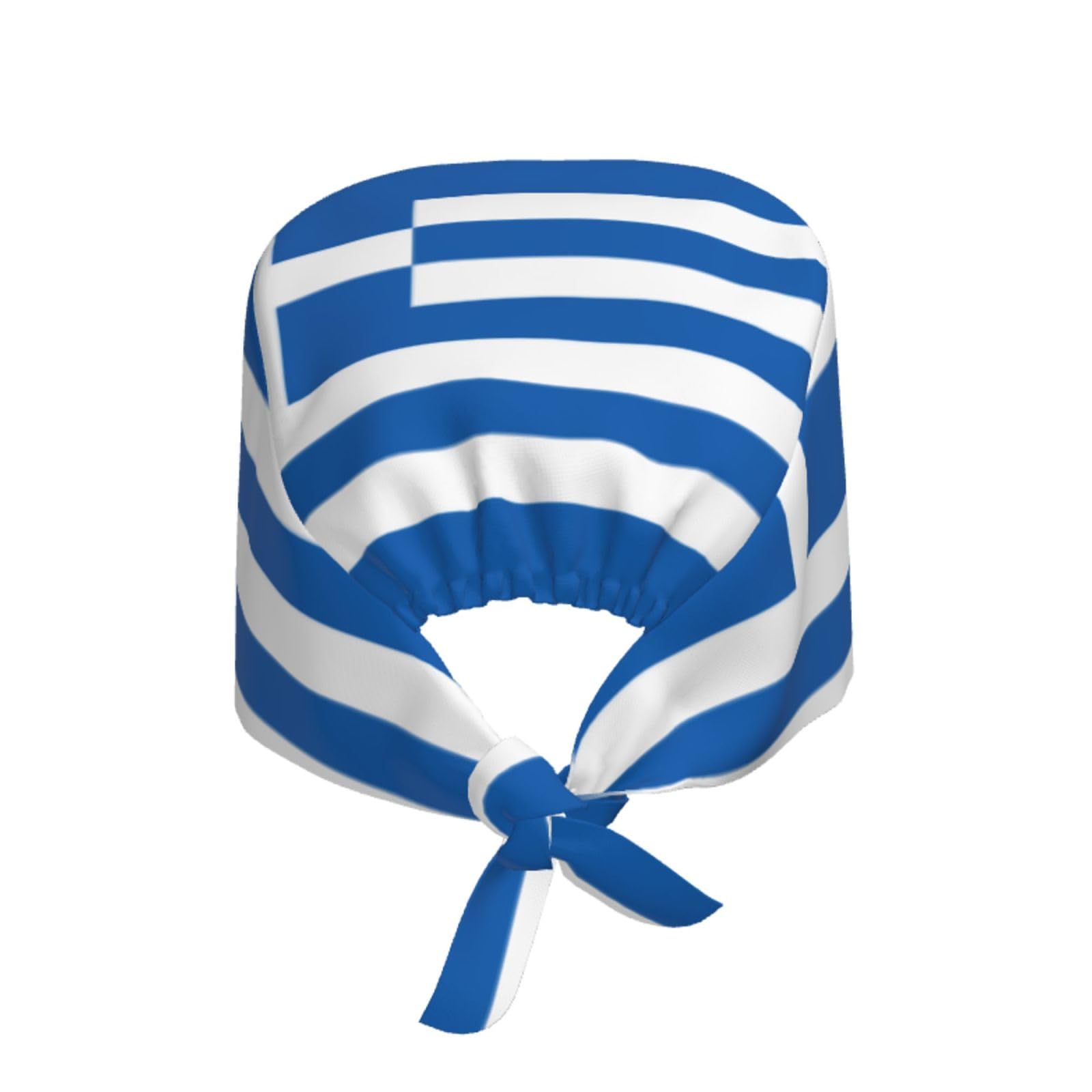 YYHWHJDE Breathable Work Hat Greek Flag Prints Adjustable Comfortable Chef Hat for Women & Men Black