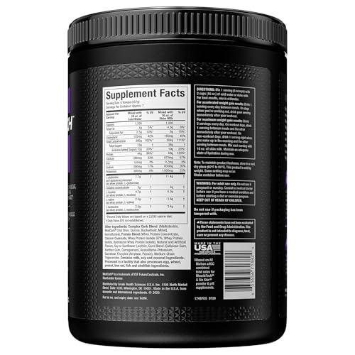 Muscletech MTMG233V Mass Gainer Muscletech 100% Mass Gainer Protein Powder Protein Powder For Muscle Gain Whey Protein + Muscle Builder Creatine Supplements Vanilla thumb #1