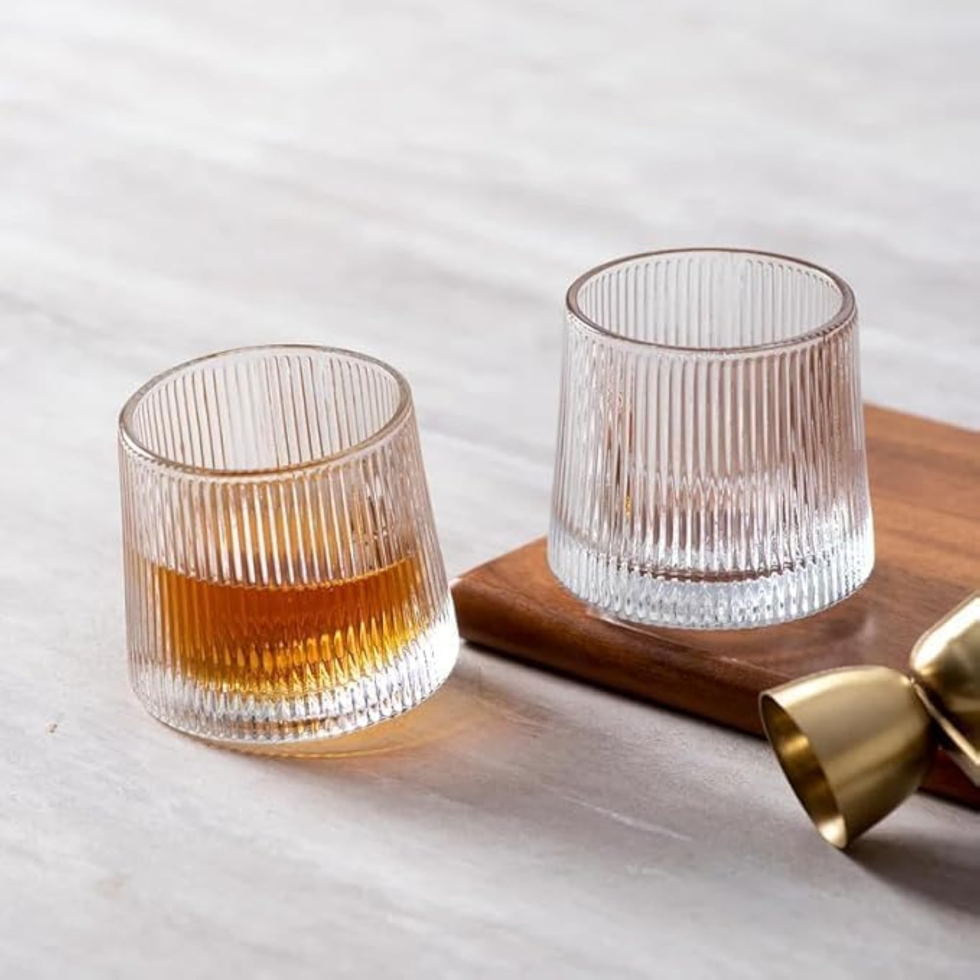 Vertical line Whiskey Glass