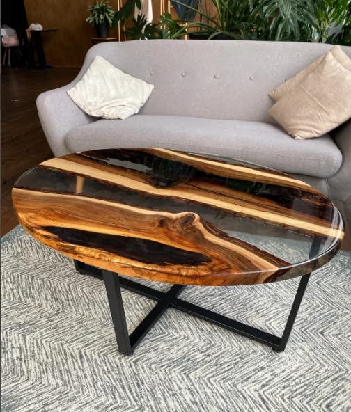 NAV KONST Wooden Epoxy Coffee Table GoTinySpace