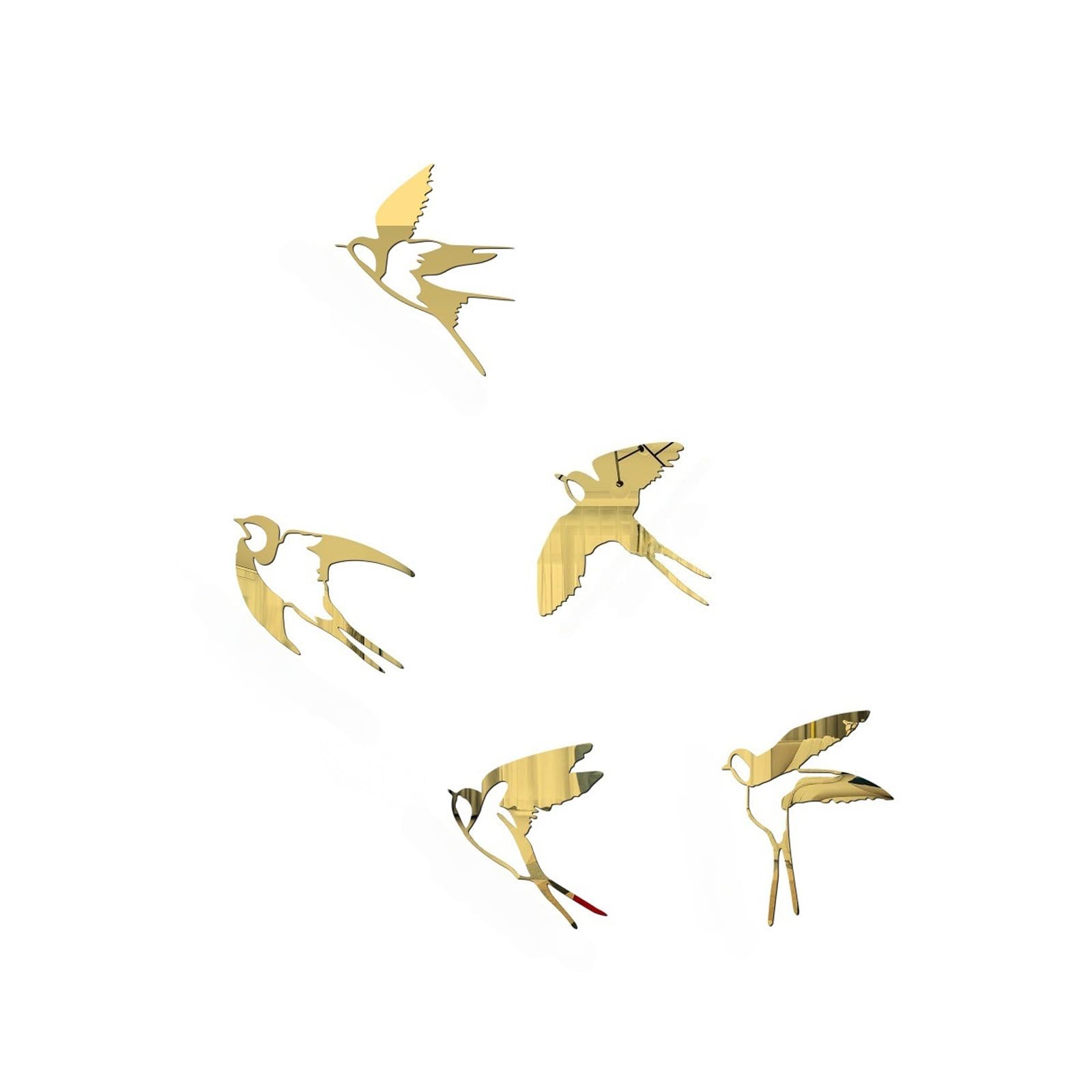 COOLHOOD Mirrour Wall Sticker Bird Decal for Sofa Background, Bathroom, Bedroom, Living Room Decor Bird Wall Decal
