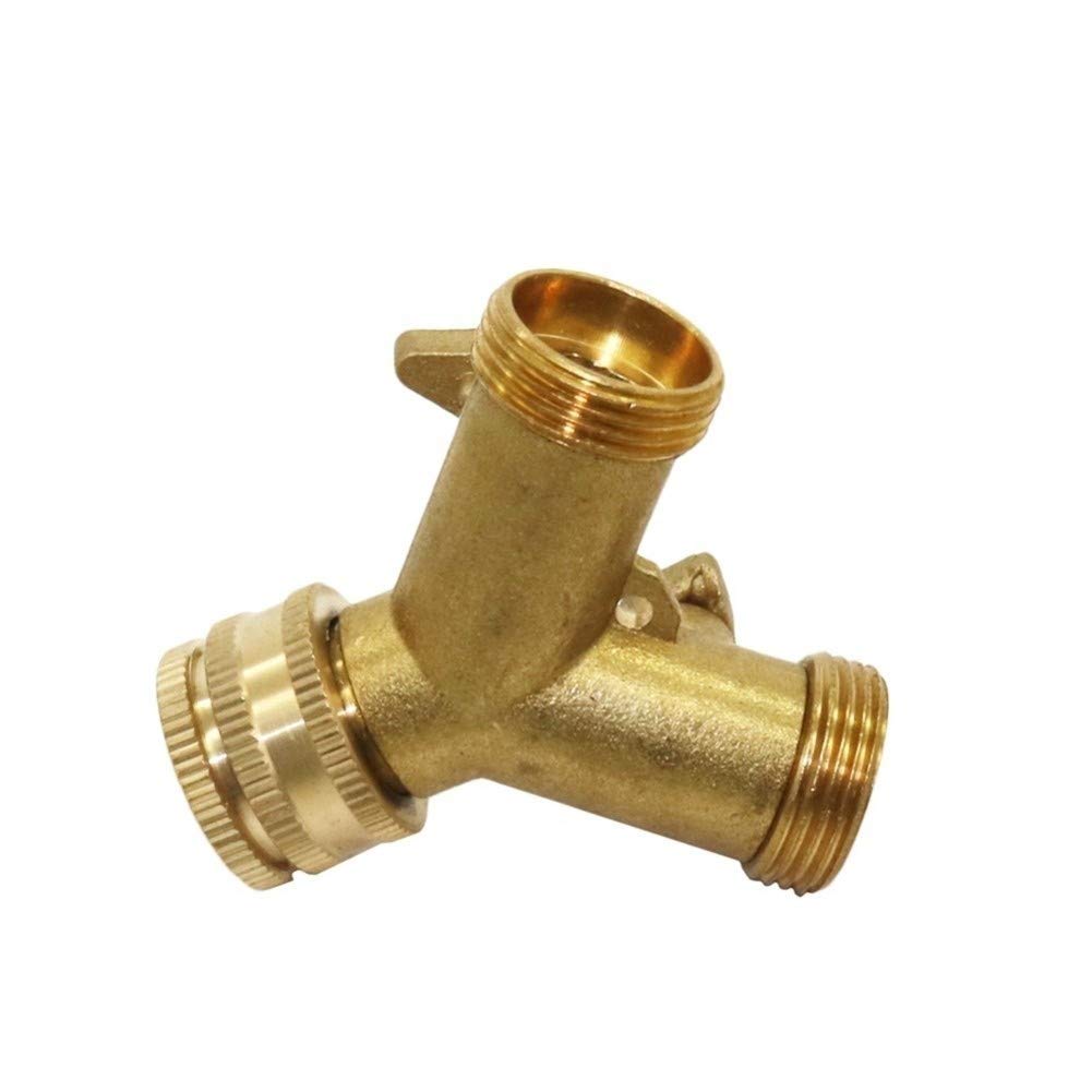 Conector de Manguera Y válvulas Herramientas agrícolas 1 Uds. Grifo de jardín Válvulas de 2 vías Manguera de riego Tuberías Divisores Accesorios de plomería Rosca Hembra de latón