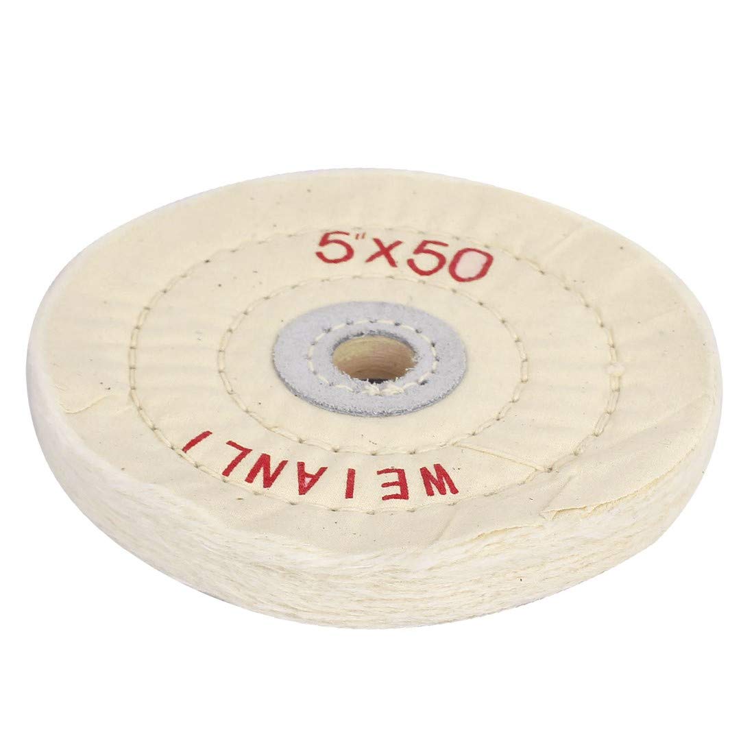 New Lon0167 5/8" Arbo-r Featured Hole 5" 125mm reliable efficacy Dia Full Sewn Soft 50-Ply Cotton Muslin Polishing Wheel(id:278 22 8c 659)