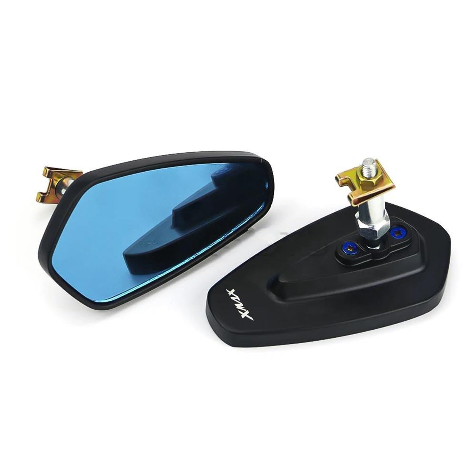 Espejo retrovisor de motocicleta Xmax de aluminio azul convexo para modelos 250 300 400