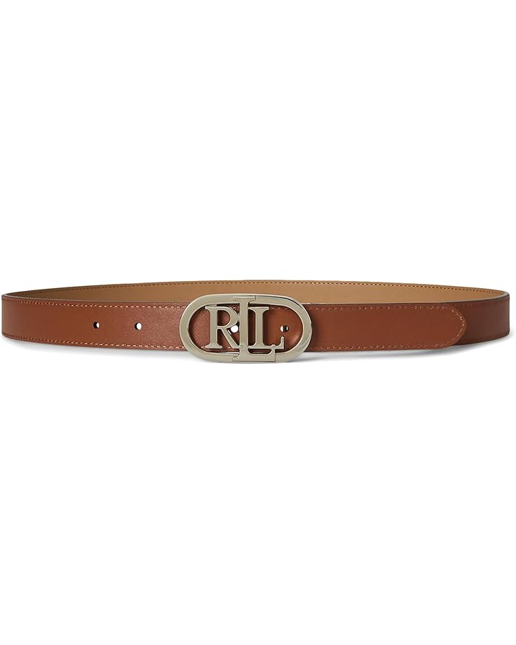 Lauren Ralph Lauren Oval-logo Reversible Leather Skinny Belt - #2 of 3