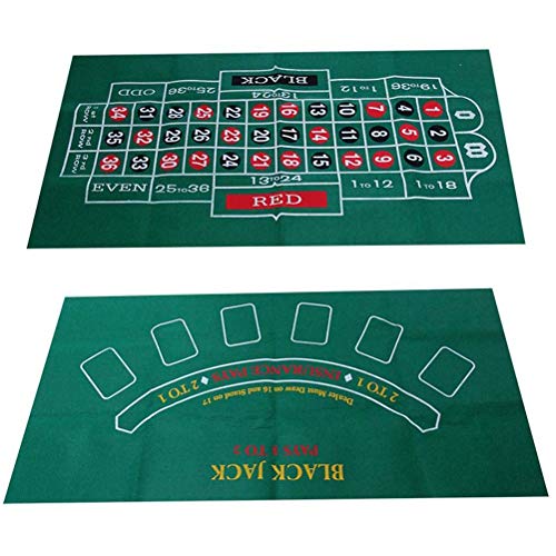 HEITIGN 60 * 120cm Mantel Portátil De Juego De Doble Cara, Ruleta...