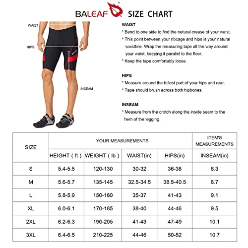BALEAF Pantaloncini da Ciclismo da Uomo Imbottiti